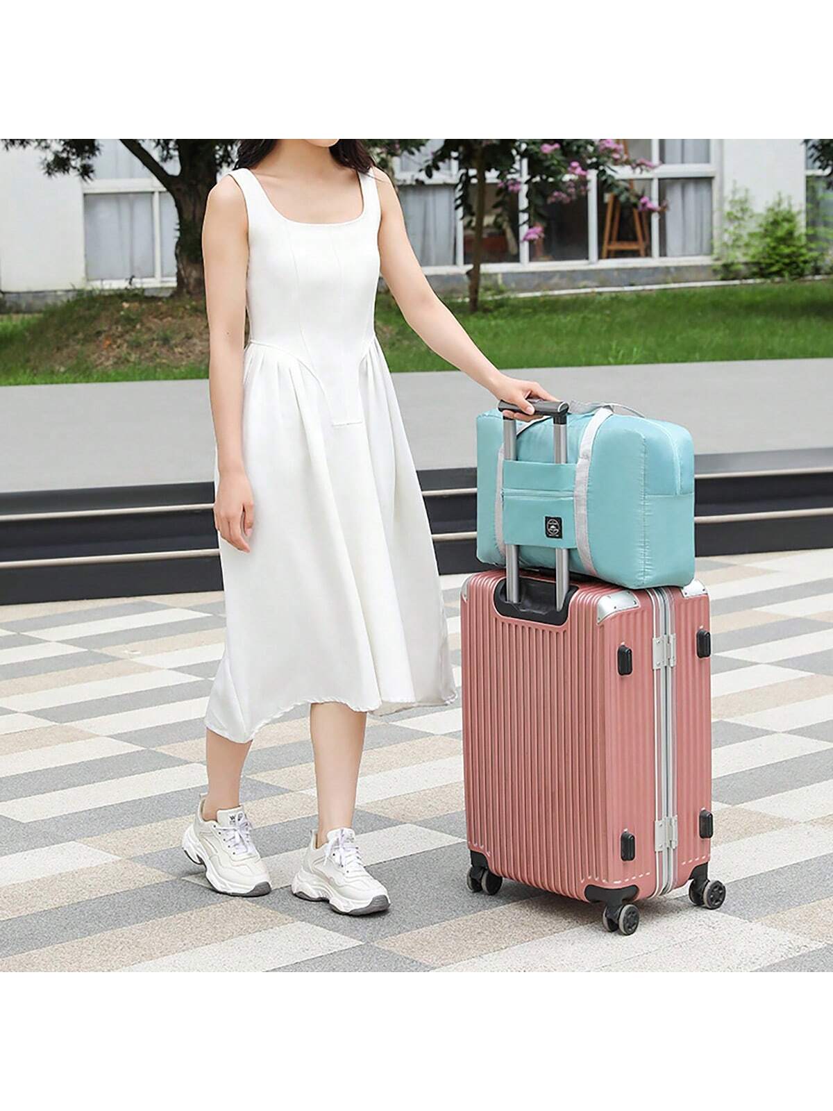 1 Pezzo Borsa Da Viaggio Pieghevole Portatile Con Grande Capacità