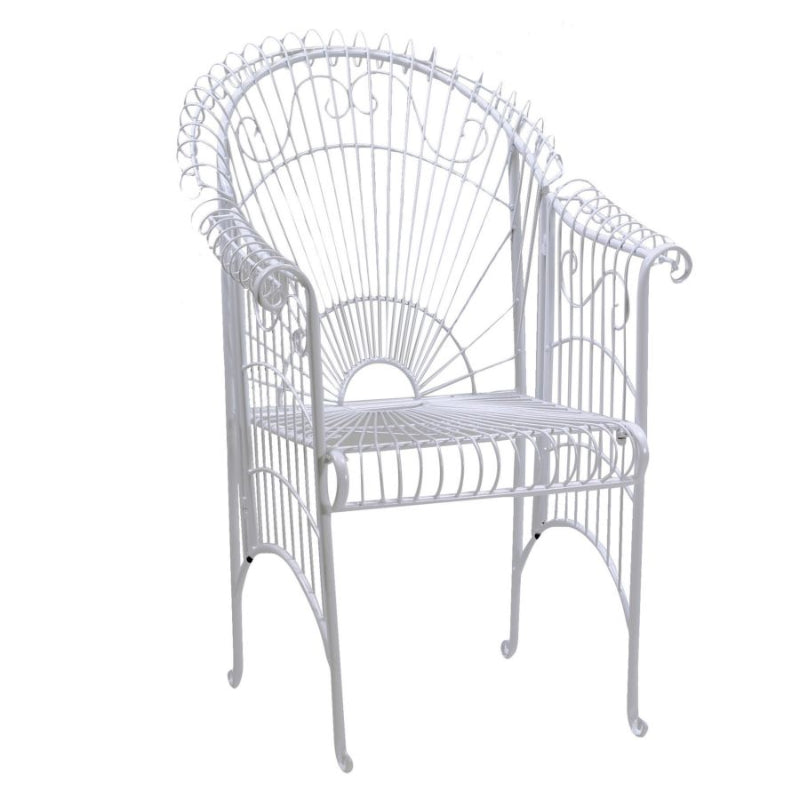 Poltrona metallo viareggio bianco