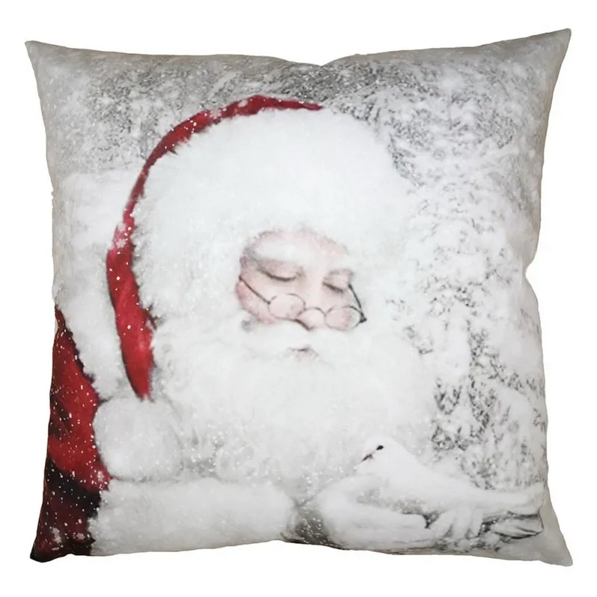 Federa per cuscino 45x45 cm poliestere babbo natale con colombina-Clayre & Eef