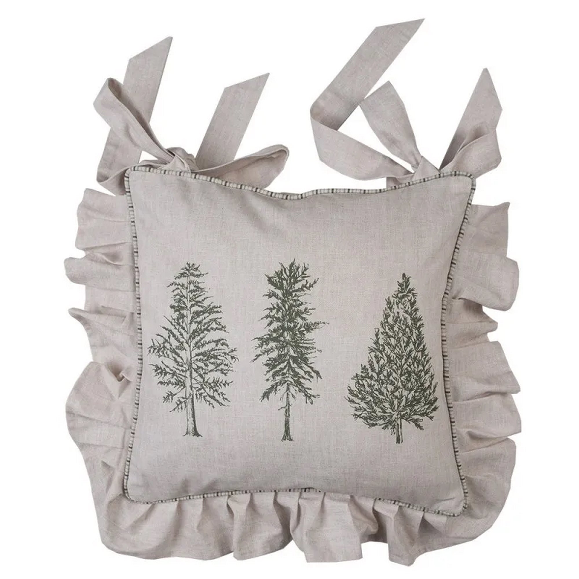 Federa per cuscino sedile 40x40 cm Natural tree pines-Clayre & Eef