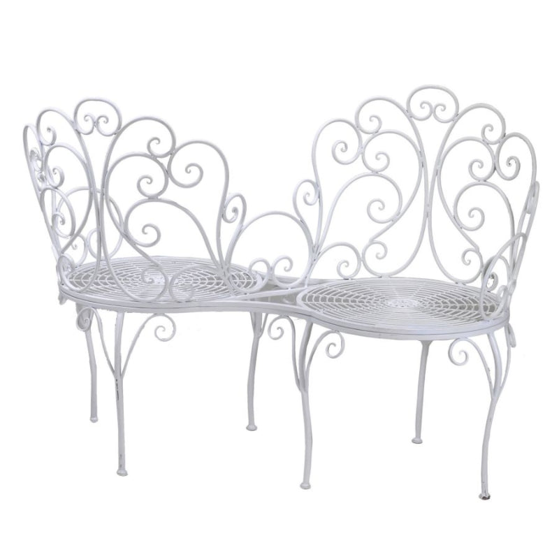 Poltrona metallo viareggio bianca doppia