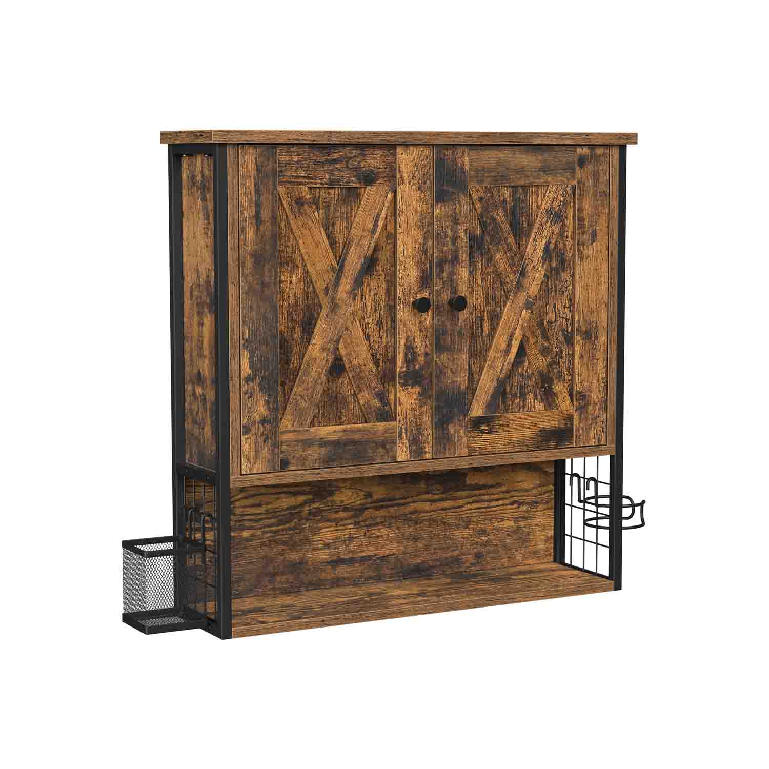 Mobile da bagno a 2 porte con ripiano regolabile