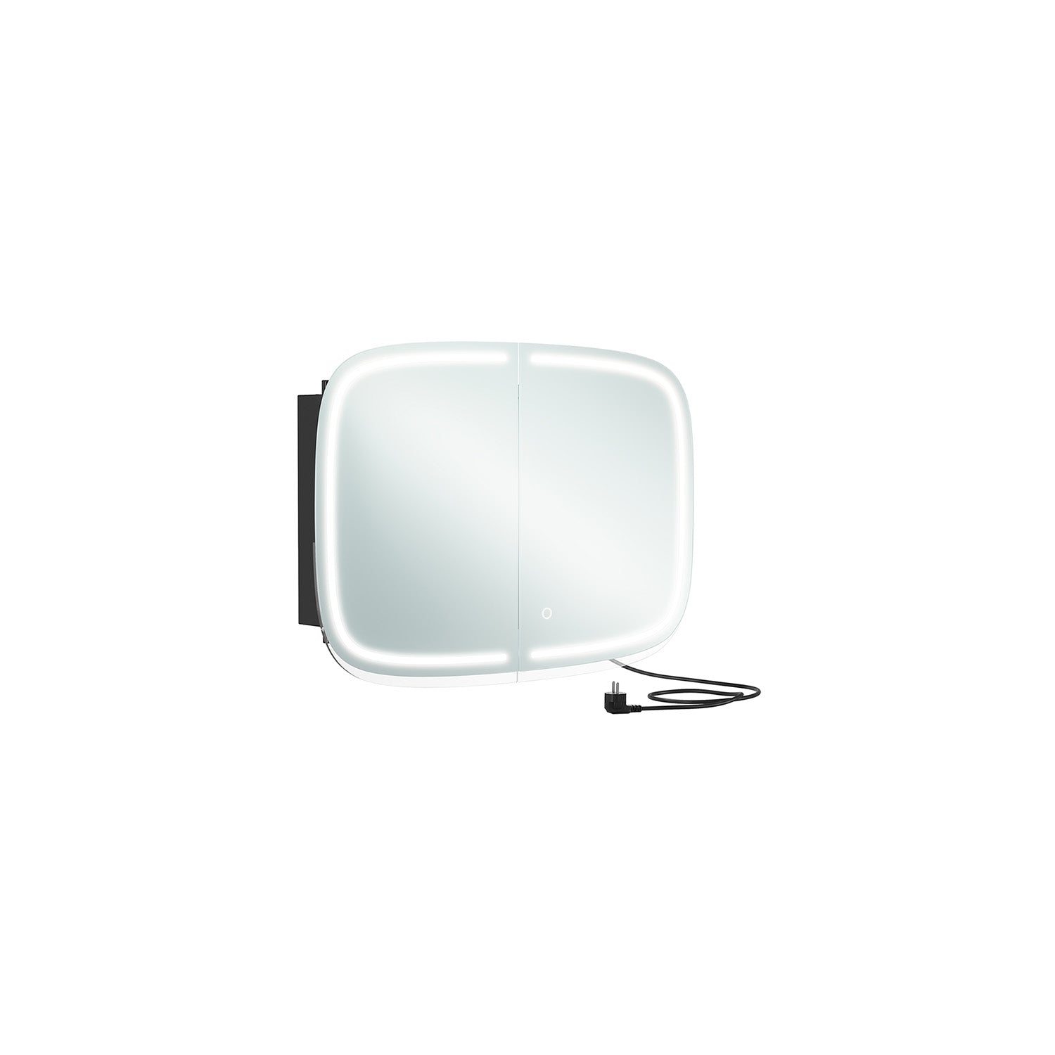 Armadietto Bagno da Parete con Specchio e Luce