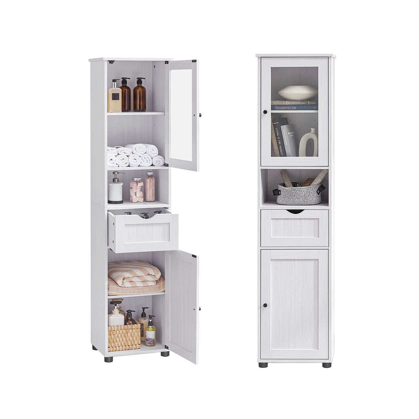 Mobile da Bagno a Colonna Grigio Chiaro