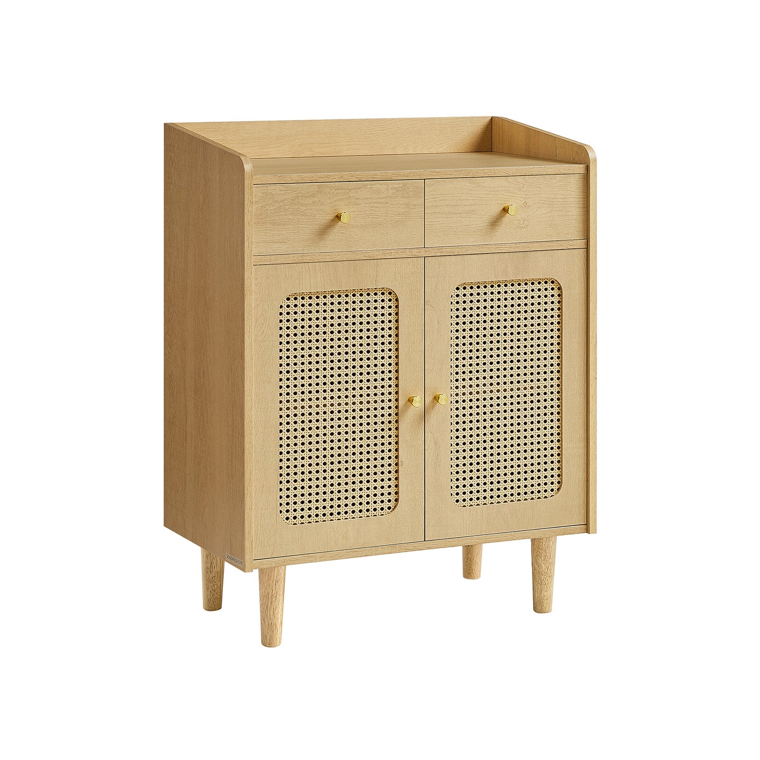 BOHOVEN Collezione Credenza con Ante Effetto Rattan e Cassetti Beige Rovere
