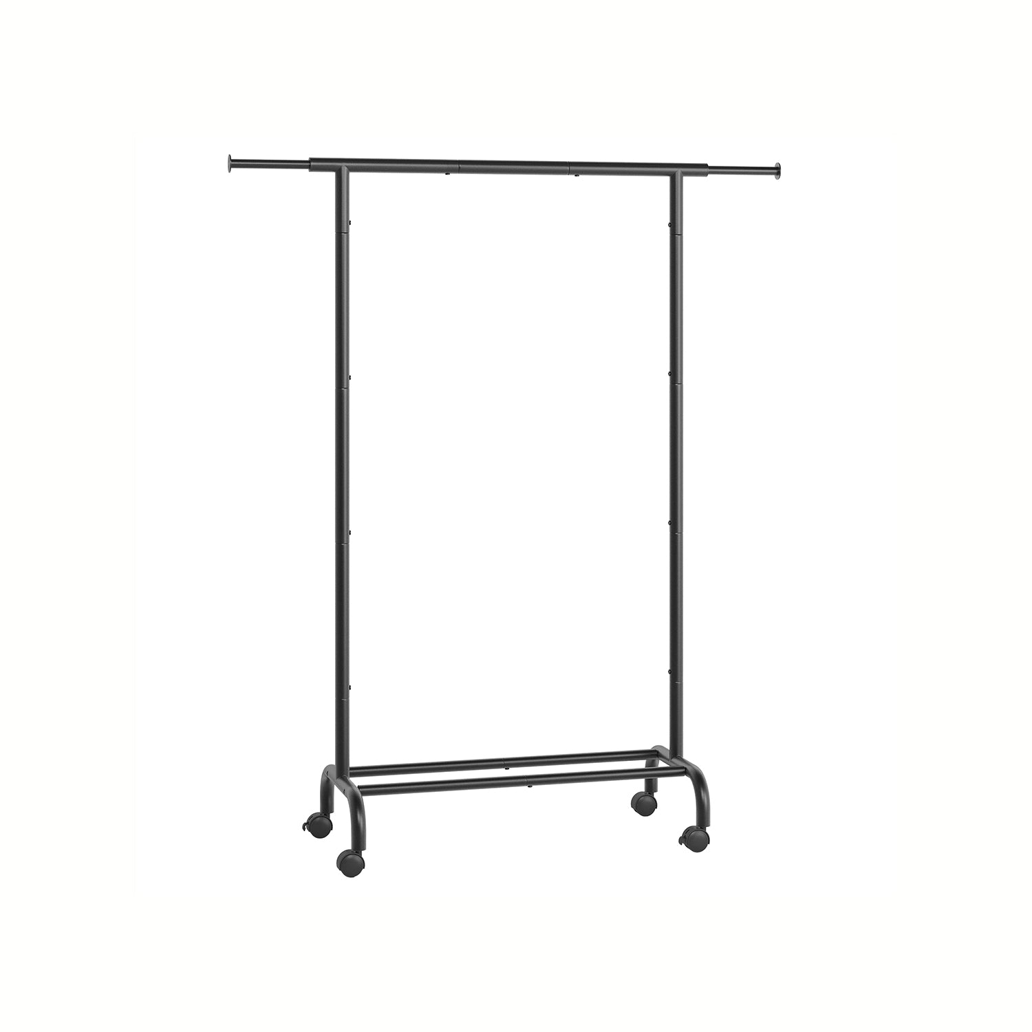 Stand Appendiabiti con Ruote Estensibile con Ripiano Portaoggetti