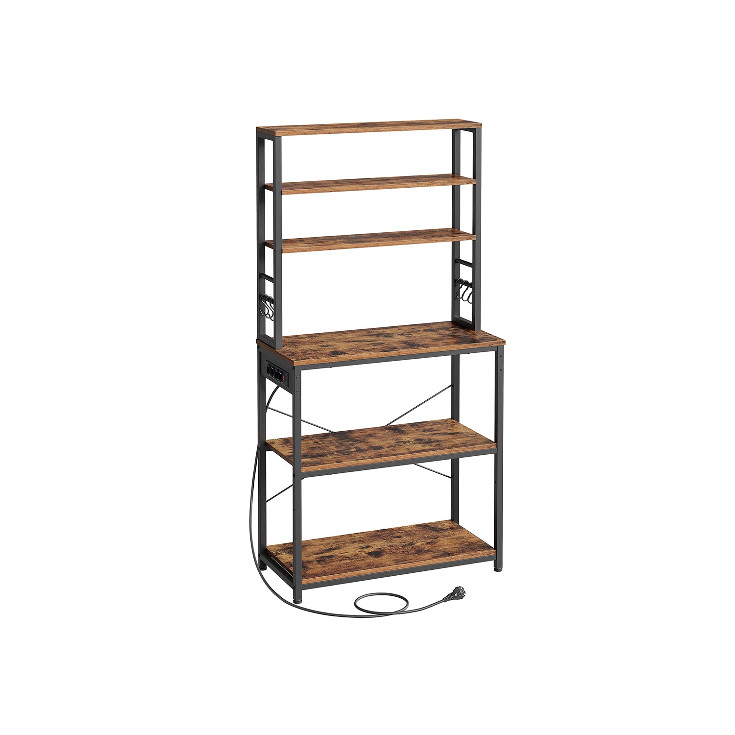 Scaffale da Cucina a 6 Ripiani in Acciaio