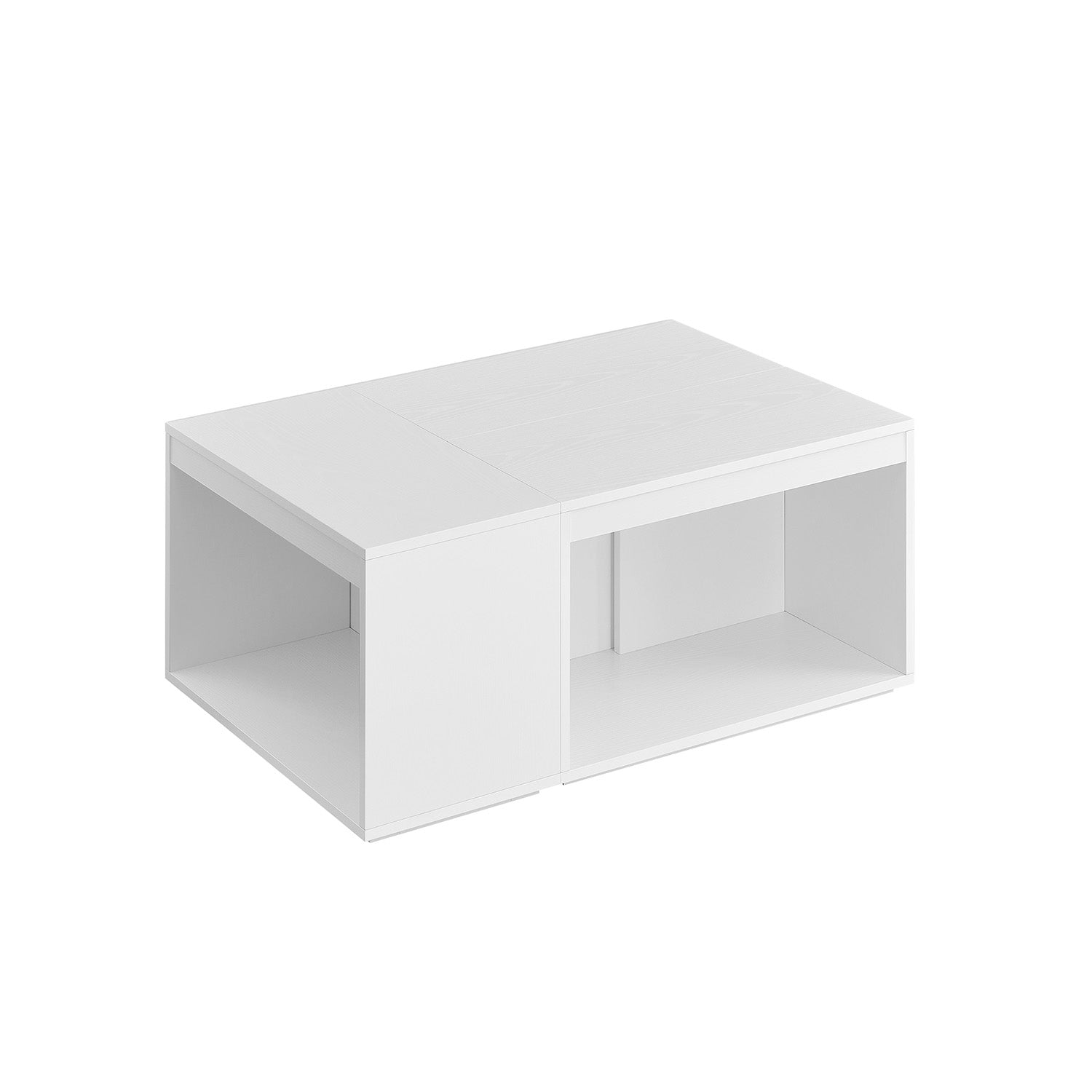 Set di 3 Tavolini Rettangolari da Caffè con Ripiano Stile Moderno