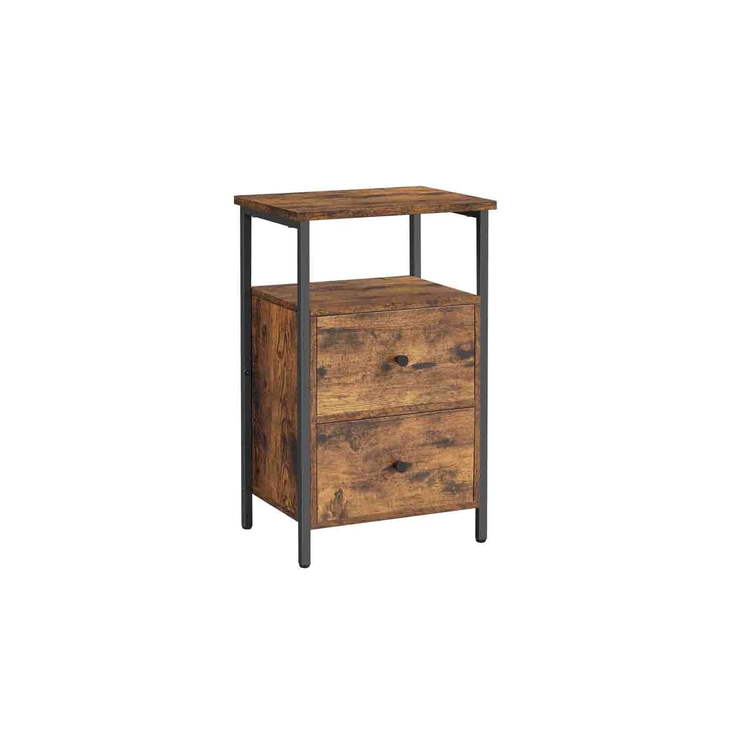 VASAGLE Comodino con 2 Cassetti