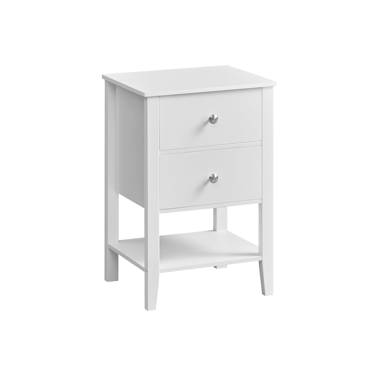 Comodino in Bambù con Cassetti e Ripiano Aperto Portaoggetti Stile Minimalista