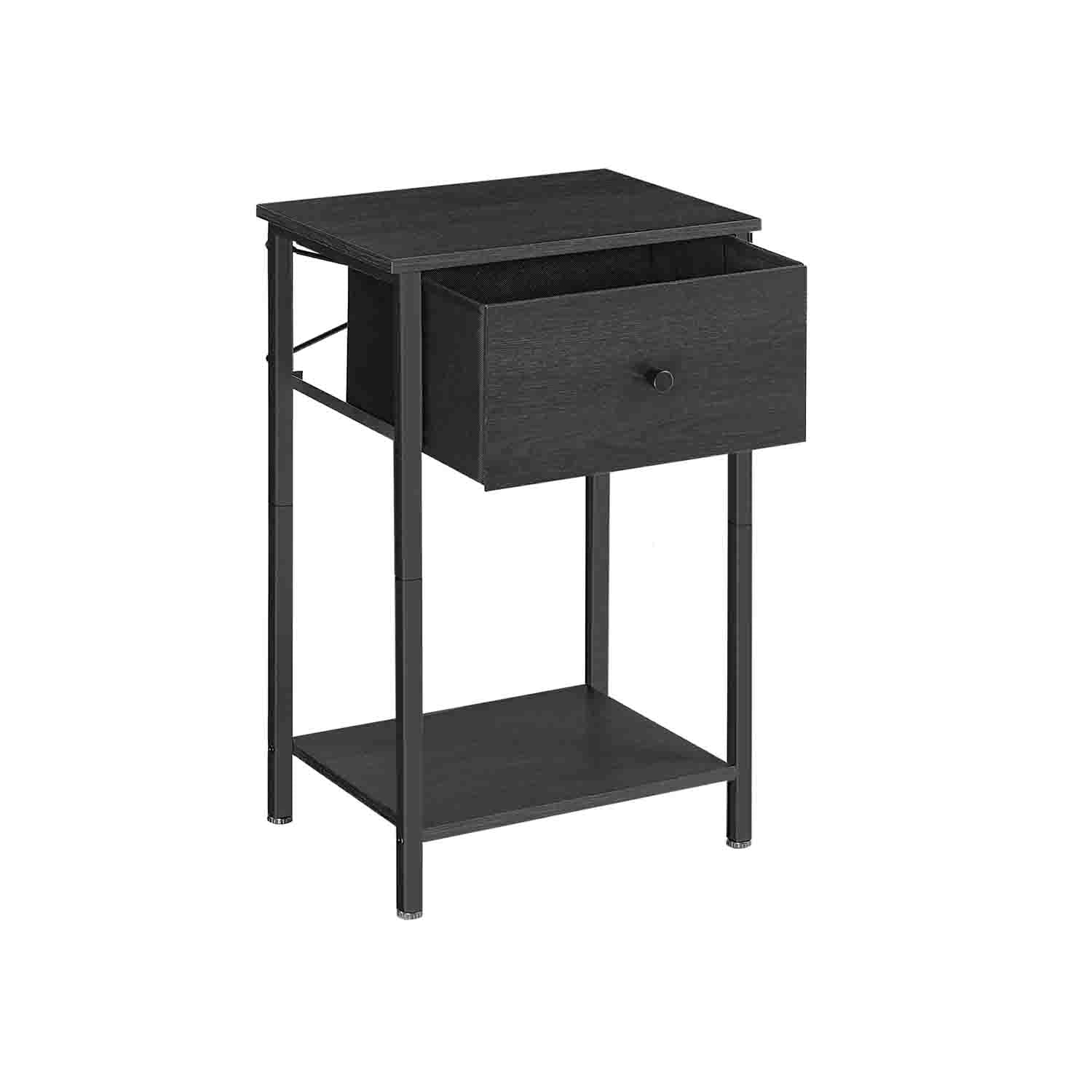 VASAGLE Comodino con Cassetto di Tessuto