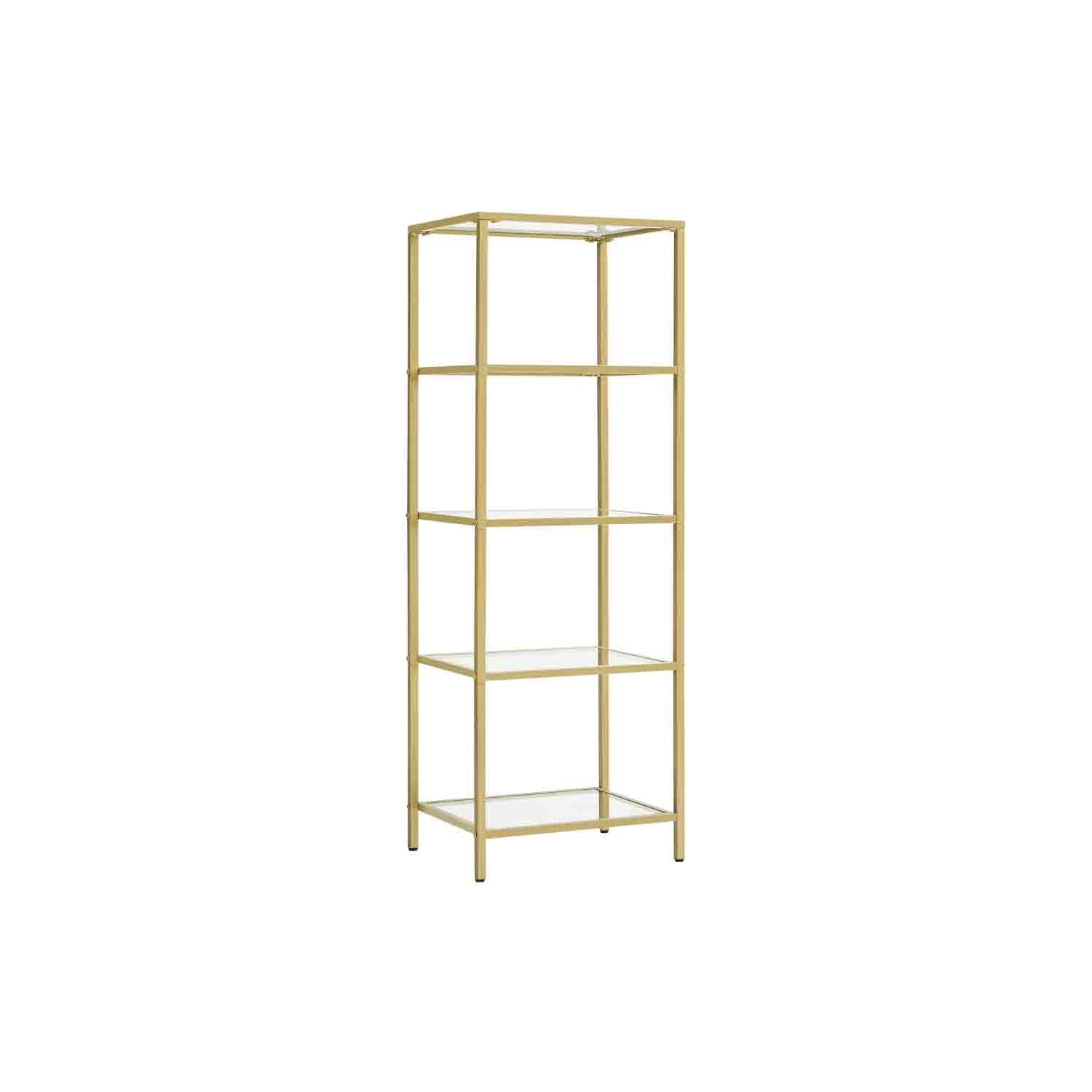 Scaffale con Ripiani in Vetro Temperato Facile da Montare