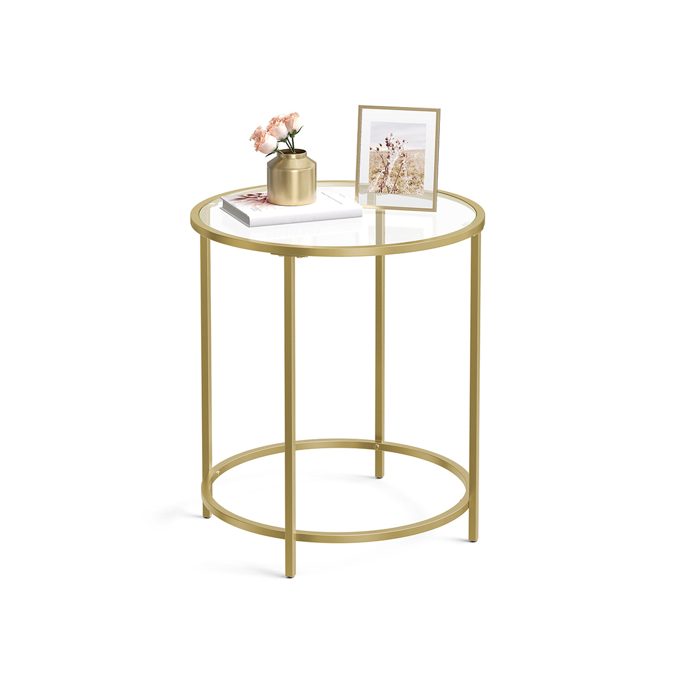 Tavolino da Caffè in Vetro Rotondo