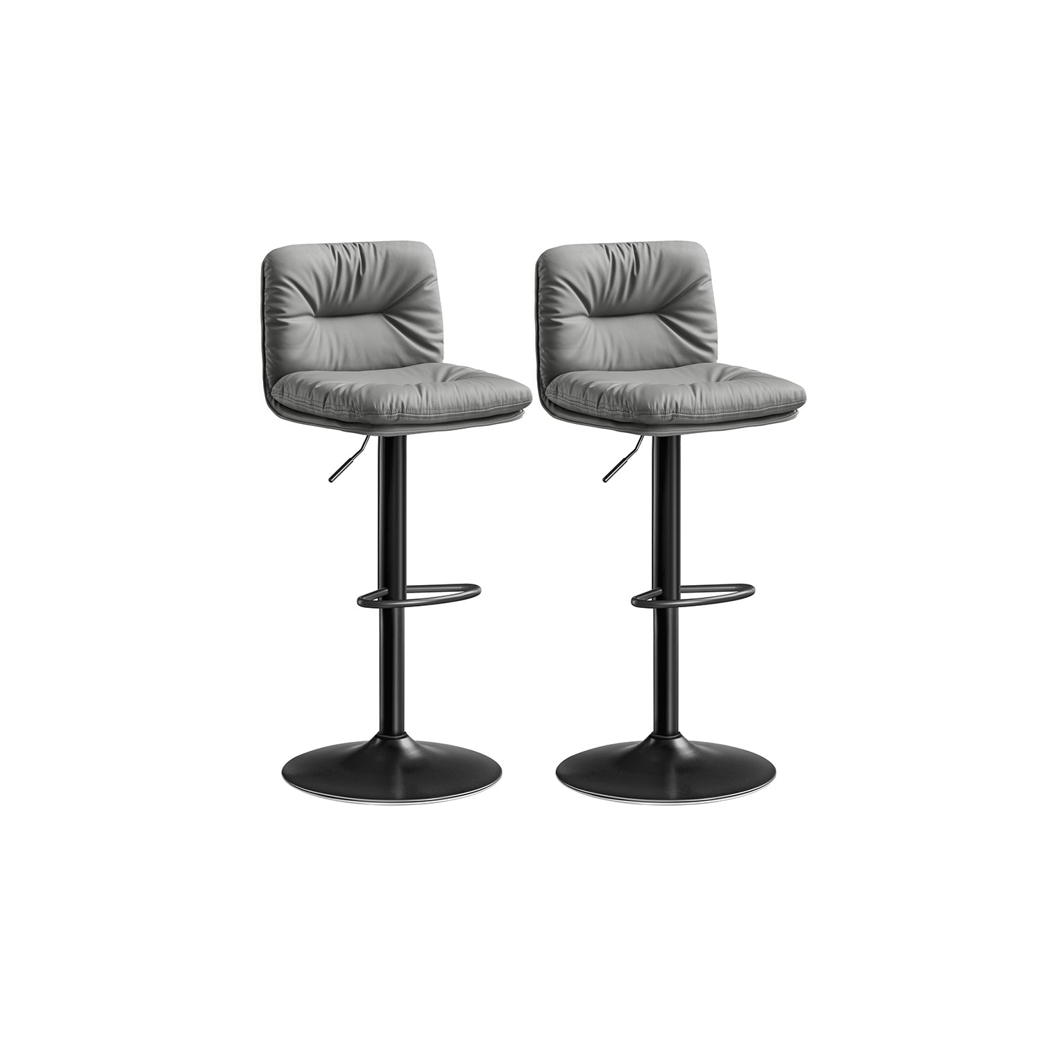 Sgabelli da Cucina Regolabili in Altezza con Rivestimento in PU Girevole