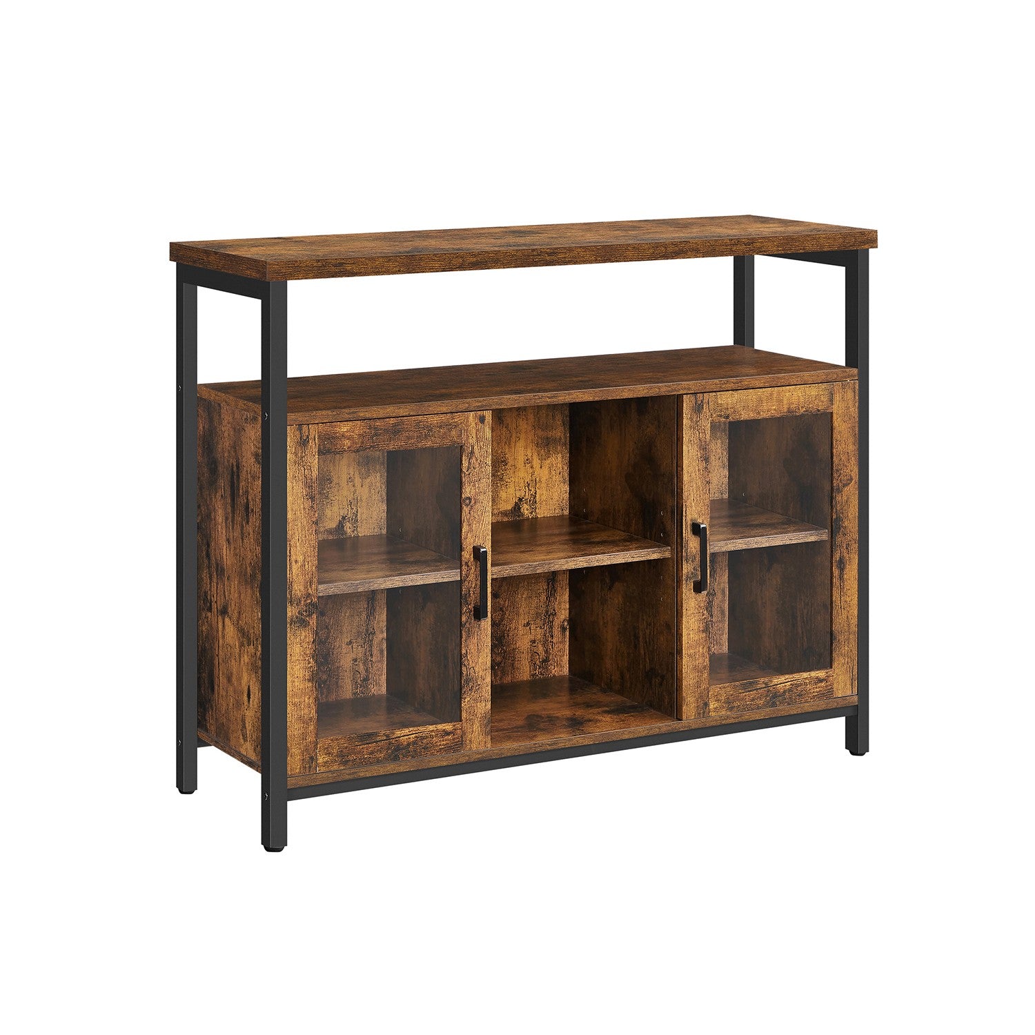 Credenza ripostiglio 2 ante rustiche in vetro