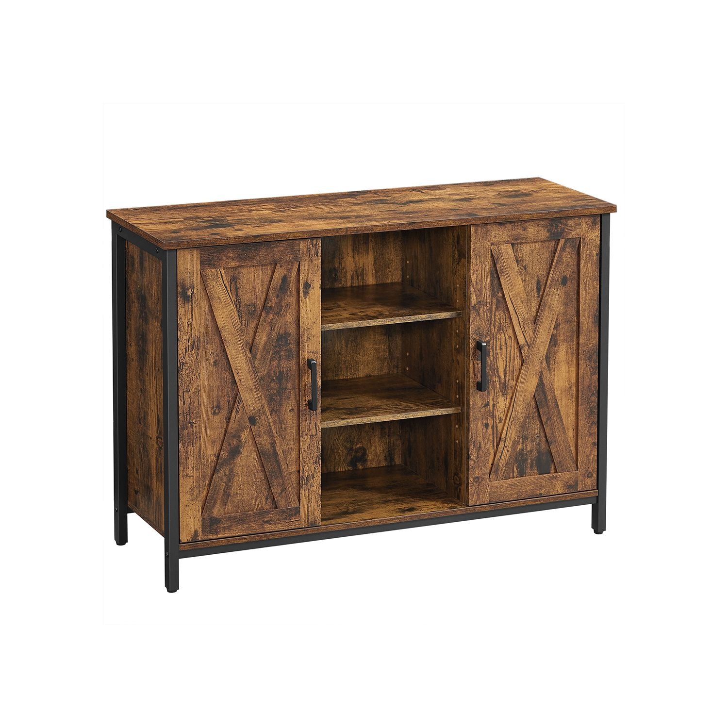 Credenza da Cucina Marrone Vintage e Nero