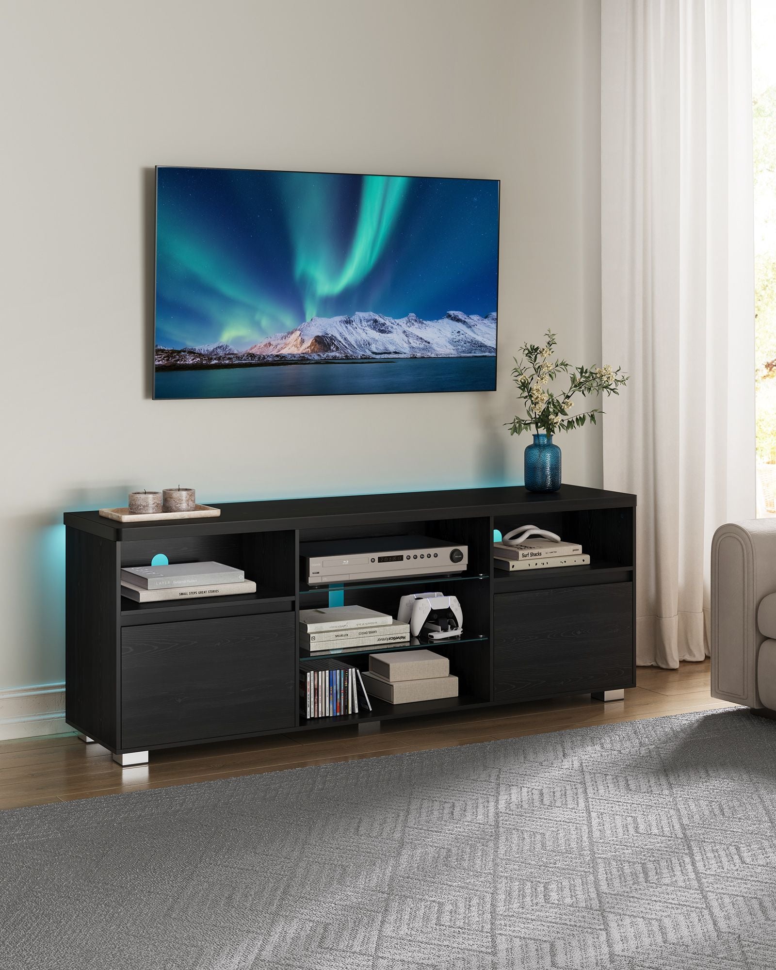 VASAGLE Mobile TV con Luci LED