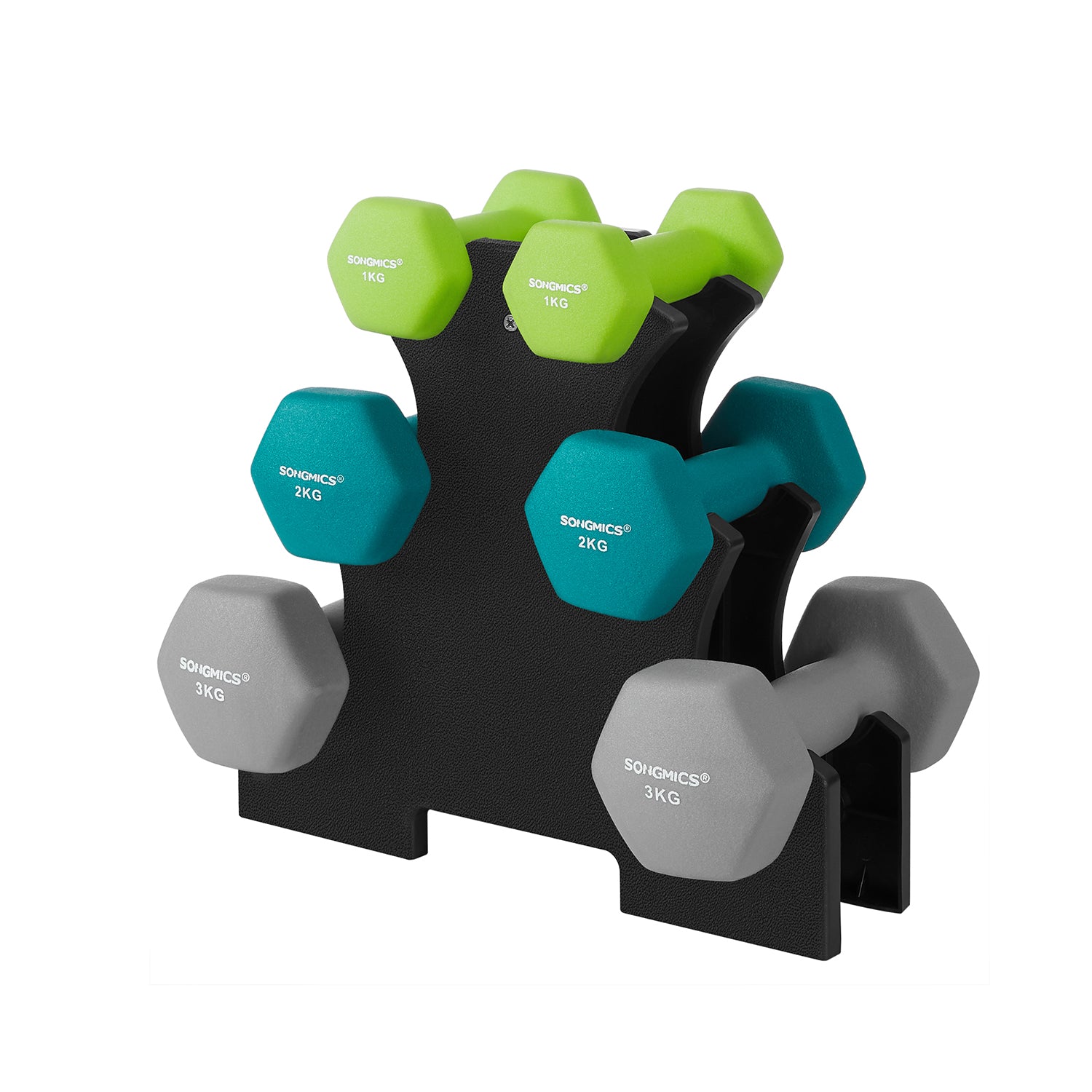 Set di Manubri con Supporto