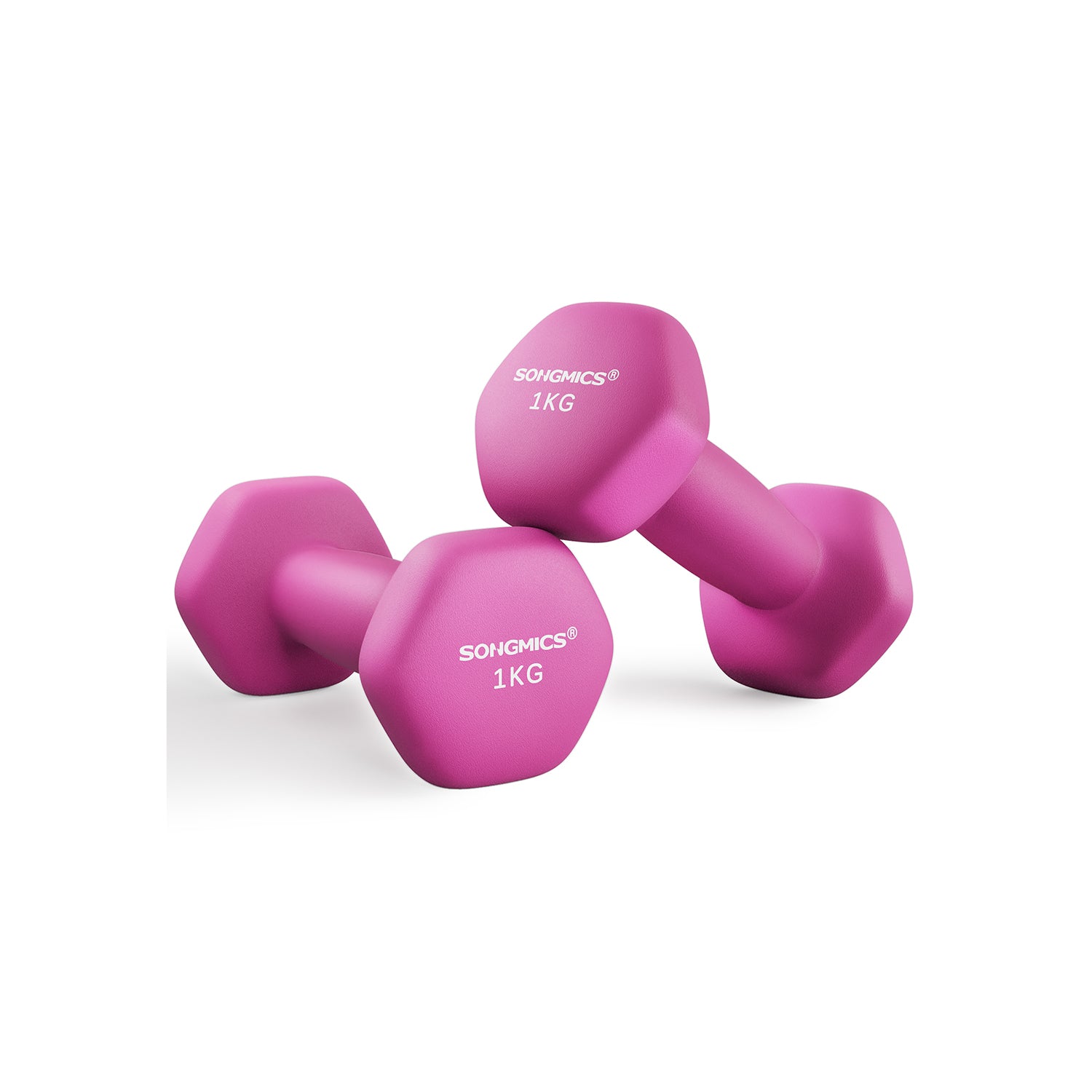 Set di 2 Manubri Esagonali con Superficie in Vinile