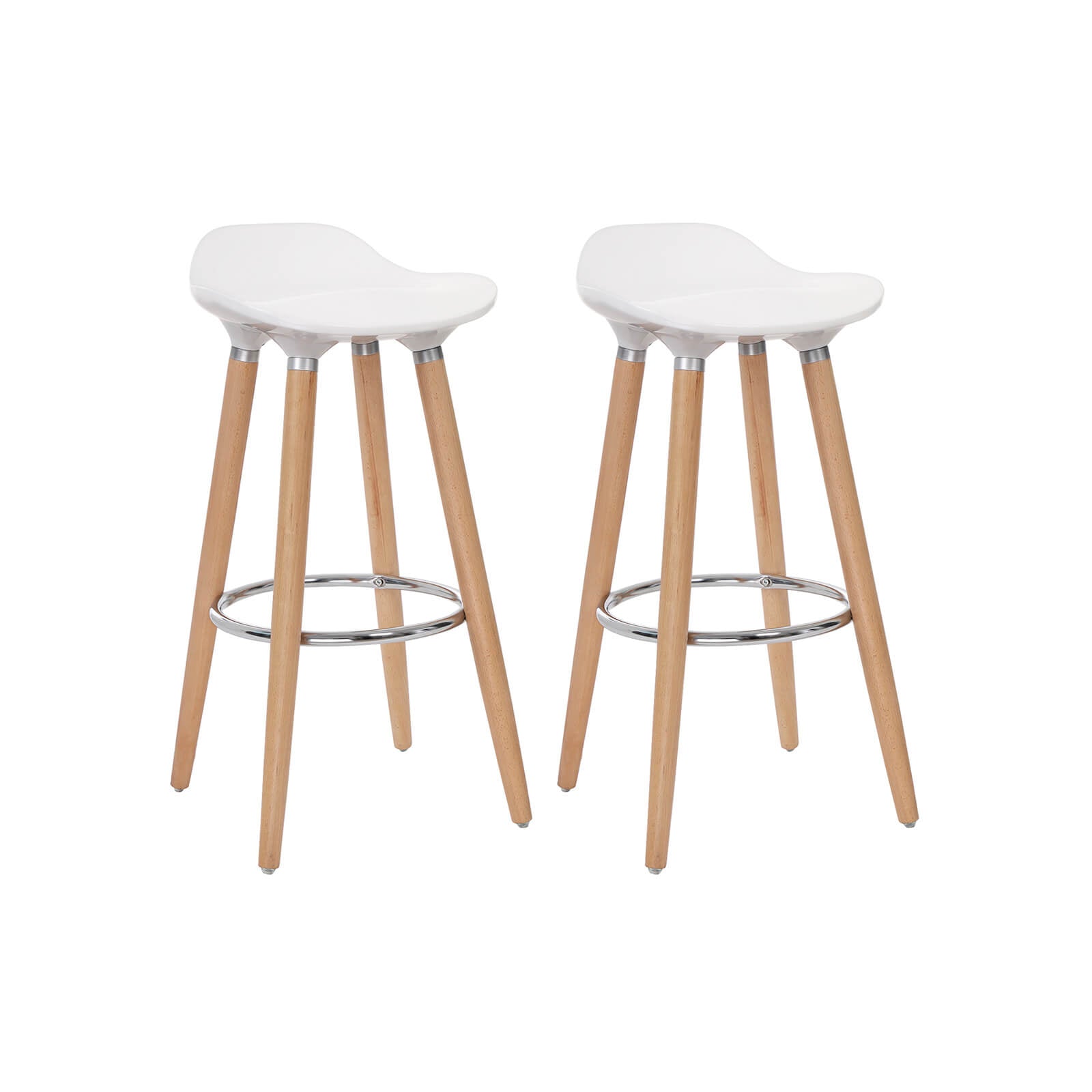 Sgabelli da Bar con Gambe in Legno