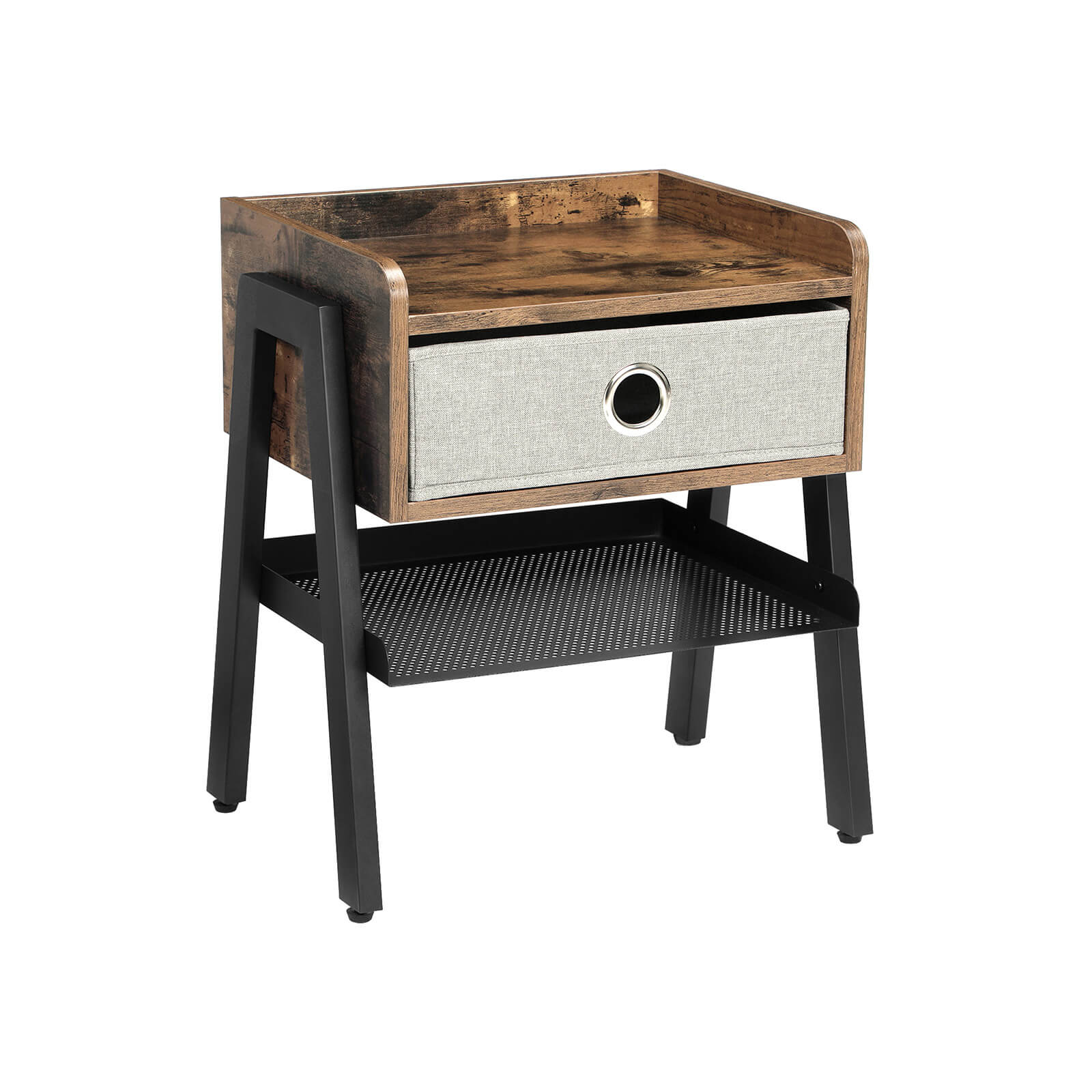 Tavolino con Cassetto in Tessuto