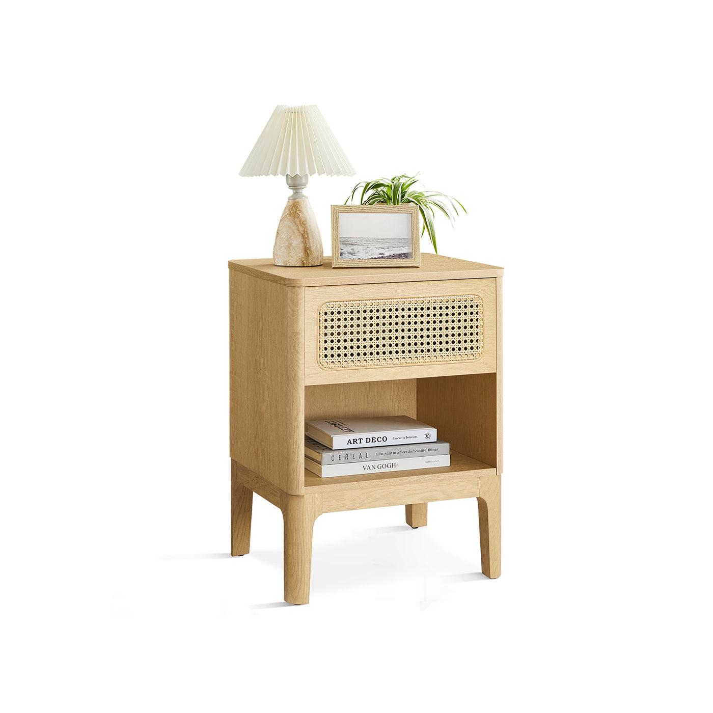 Comodino con Cassetto Stile Boho