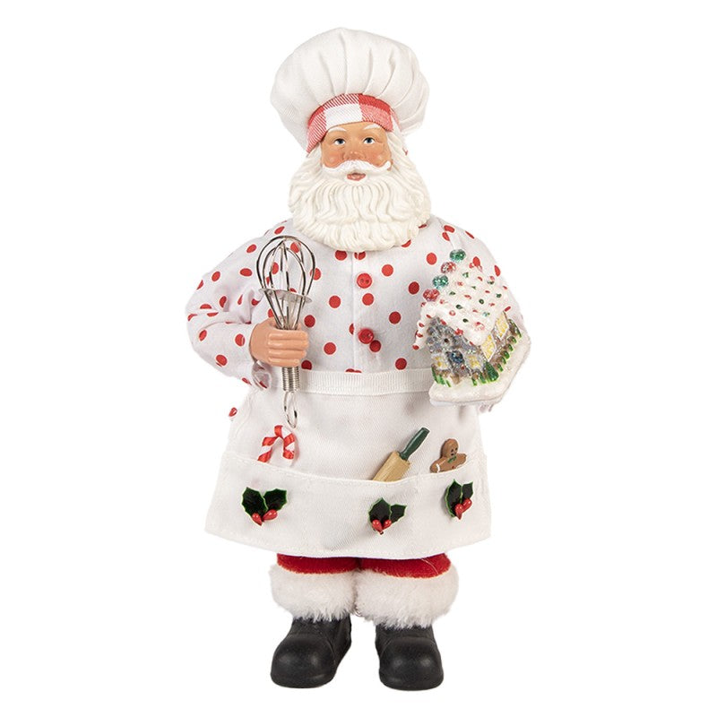 Babbo natale decorativo con camica a pois Clayre & Eeef