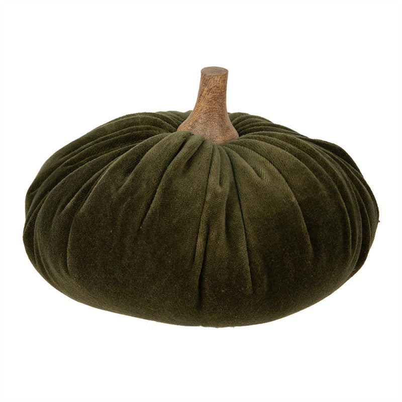 Zucca decorativa in tessuto verde scuro 20 x 14 cm -Clayre & Eef