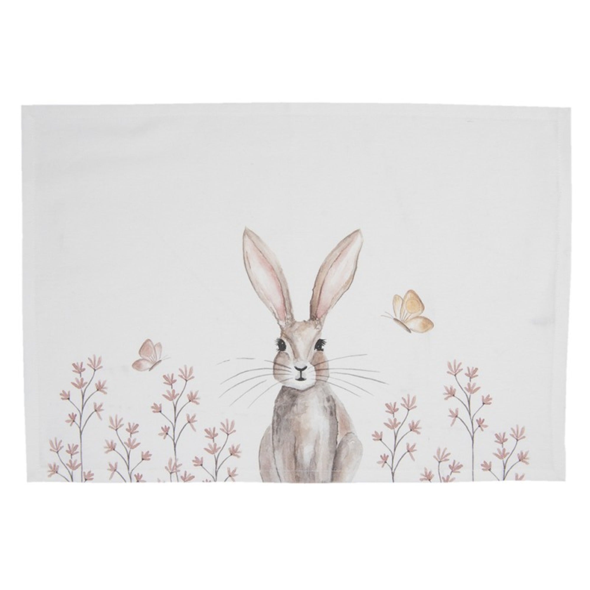 Tovaglietta colazione in cotone con motivo coniglio - Rustic bunny-Clayre & Eef